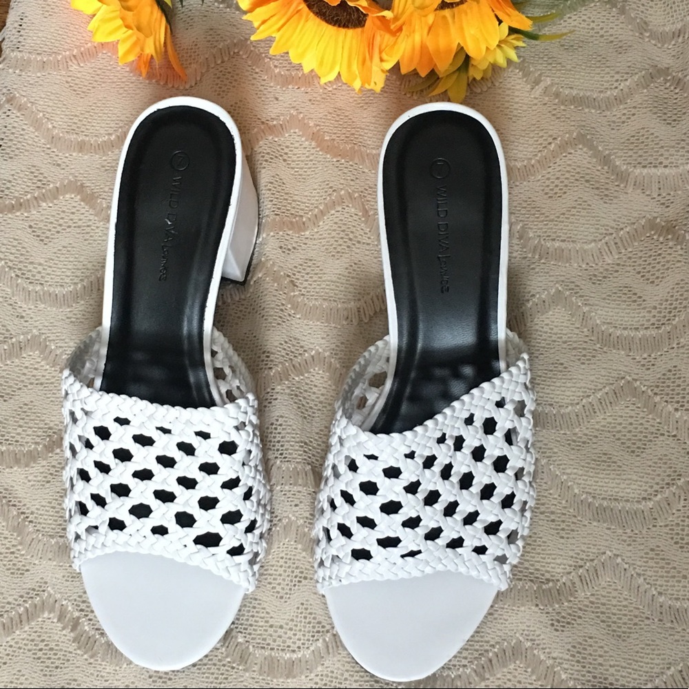 White sandals